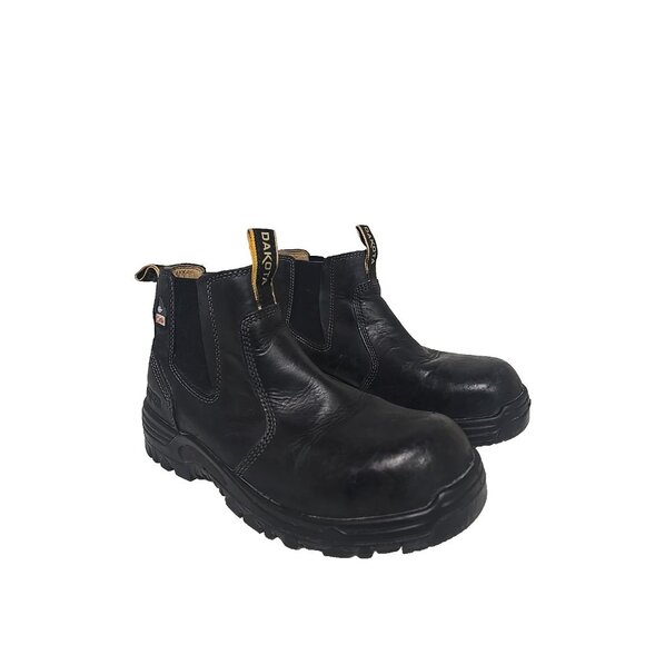 Dakota Other - Dakota Men's 6100 Aluminum Toe 6 Inch Pull On Safety Work Boot Black Size 9M